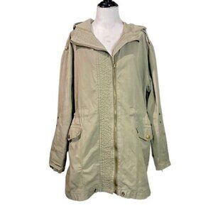 Trouve Moss Green Cotton Utility Jacket
